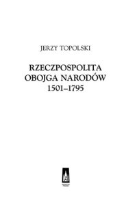 cover of the book Rzeczpospolita Obojga Narodów, 1501-1795