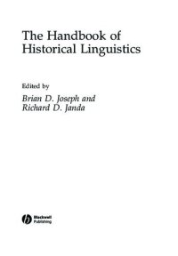 cover of the book The Handbook of Historical Linguistics