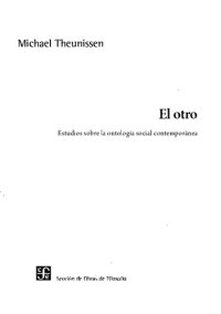 cover of the book El otro. Estudios sobre la ontología social contemporánea