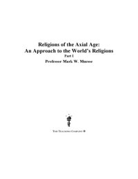 cover of the book Religions of the Axial Age : an approach to the world's religions