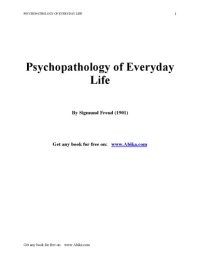 cover of the book Psychopathology Of Everyday Life