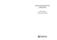 cover of the book Consciousness and language