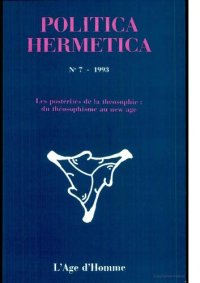 cover of the book Politica Hermetica 7 - Les postérités de la théosophie