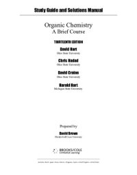 cover of the book Study Guide and Solutions Manual, Intl. Edition for Hart/Hadad/Craine/Hart's Organic Chemistry: a Brief Course, International Edition, 13th