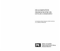 cover of the book Fragmentos Presocráticos: de Tales a Demócrito