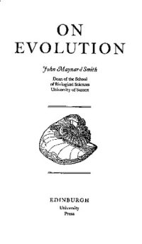 cover of the book On Evolution