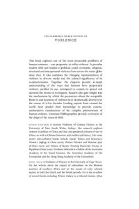 cover of the book The Cambridge World History of Violence: Volume 4