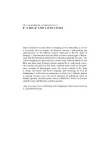 cover of the book The Cambridge Companion to the Bible and Literature (Cambridge Companions to Religion) (English Edition)