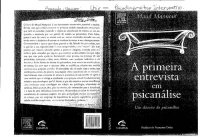 cover of the book A primeira entrevista em psicanálise