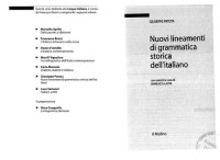 cover of the book Nuovi lineamenti di grammatica storica dell'italiano