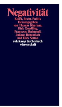 cover of the book Negativität: Kunst, Recht, Politik