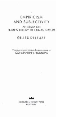 cover of the book Empiricism and Subjectivity