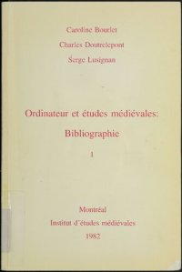 cover of the book Ordinateur et études médiévales : bibliographie I