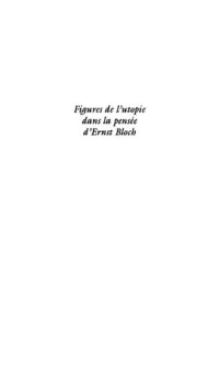 cover of the book Figures de l'utopie dans la pensée d'Ernst Bloch