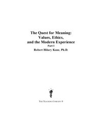 cover of the book Quest for meaning : values, ethics, and the modern experience