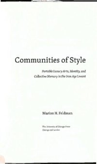 cover of the book Communities of style: portable luxury arts, identity, and collective memory in the Iron Age Levant