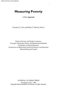 cover of the book Measuring Poverty: A New Approach