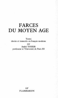 cover of the book Farces du Moyen âge (édition bilingue)