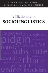 cover of the book A Dictionary of Sociolinguistics