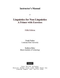 cover of the book Instructor's Manual for Linguistics for Non-Linguistics: A Primer with Exercises