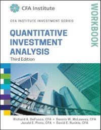 cover of the book Quantitative Investment Analysis Workbook, 3rd Edition