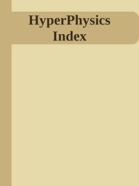 cover of the book HyperPhysics Index