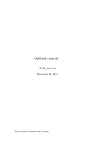 cover of the book Ordinal Analysis