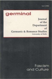 cover of the book germinal. Journal of the Department of Germanic and Romance Studies, University of Delhi