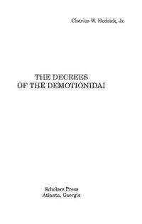 cover of the book The Decrees of the Demotionidai