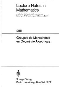 cover of the book Groupes de monodromie en geometrie algebrique