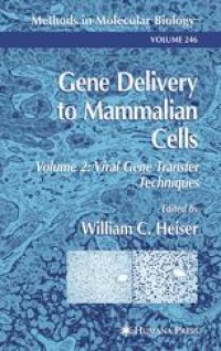 cover of the book Gene Delivery to Mammalian Cells: Volume 2: Viral Gene Transfer Techniques