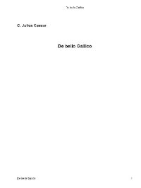 cover of the book De bello Galico