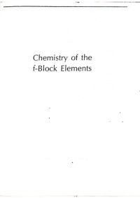 cover of the book Chemistry of the f-Block Elements