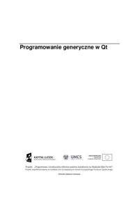 cover of the book Programowanie generyczne w Qt