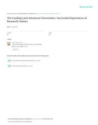 cover of the book The Leading Latin American Universities: Successful Experiences of Research Centers