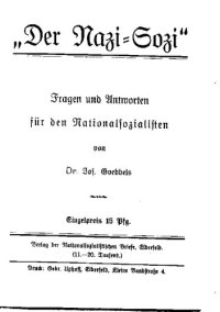 cover of the book Der Nazi-Sozi - Fragen und Antworten fuer den Nationalsozialisten