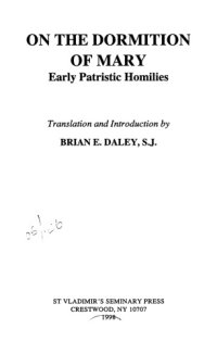 cover of the book On the Dormition of Mary: Early Patristic Homilies