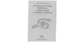 cover of the book Ensayos de teoría semántica: lengua natural y lenguajes científicos