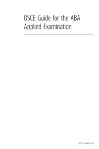 cover of the book OSCE Guide for the ABA Applied Examination