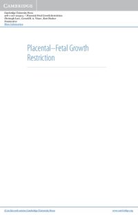 cover of the book Placental-fetal growth restriction