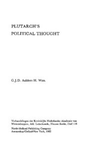 cover of the book Plutarch's political thought