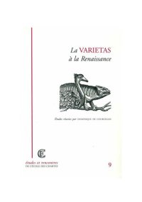 cover of the book La varietas à la Renaissance