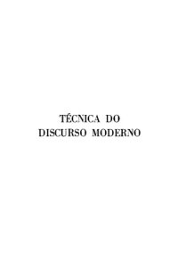 cover of the book Técnica do Discurso Moderno