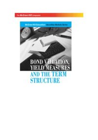 cover of the book Bond valuation, yield measures and the term structure