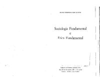 cover of the book Sociologia Fundamental e Ética Fundamental