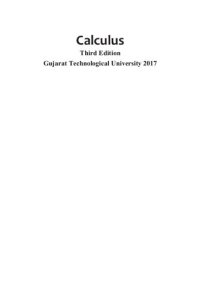 cover of the book Calculus Third Edition Gujarat Technological University 2017