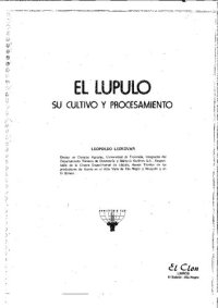 cover of the book El lúpulo: su cultivo y procesamiento