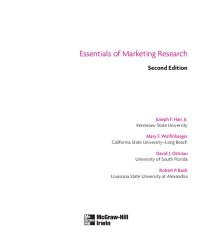 cover of the book Essentials of Marketing Research