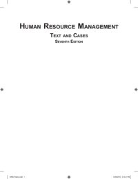 cover of the book HUMAN RESOURCE MANAGEMENT