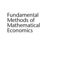 cover of the book Fundamental Methods of Mathematical Economics